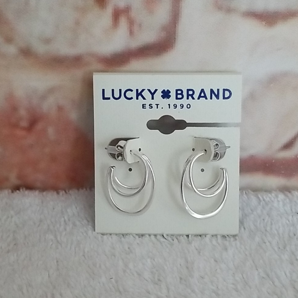New Lucky Brand Link Hoop Earrings